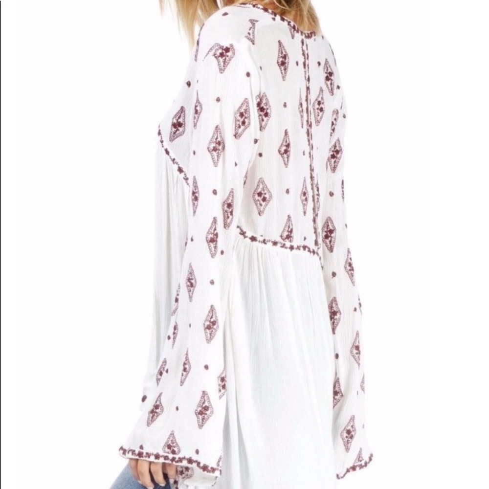 Free People Diamond Embroidered Top - Picture 3 of 8